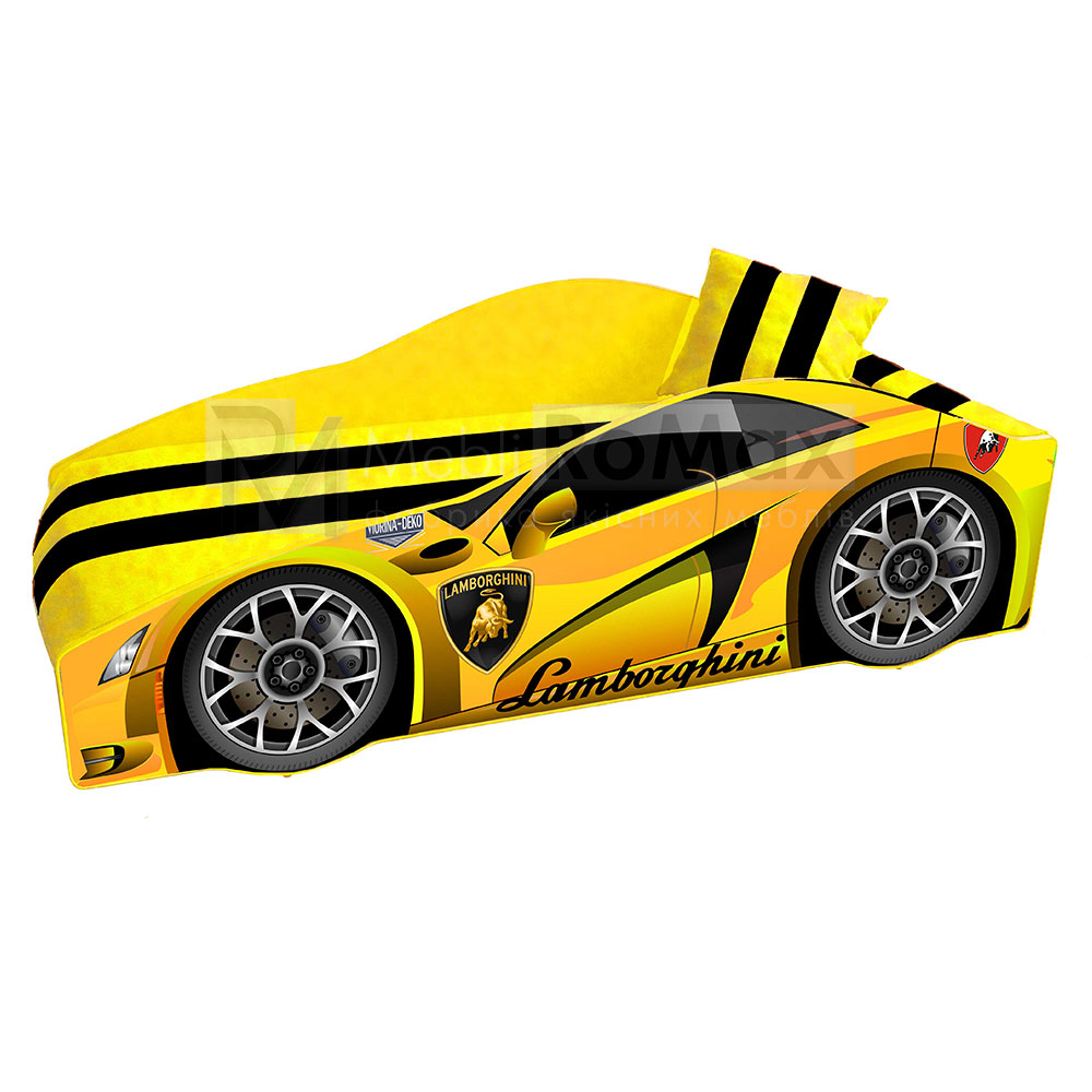 Кровать Lamborghini Елит Е-3 без мех. 1740х836 мягкий спойлер+подушка