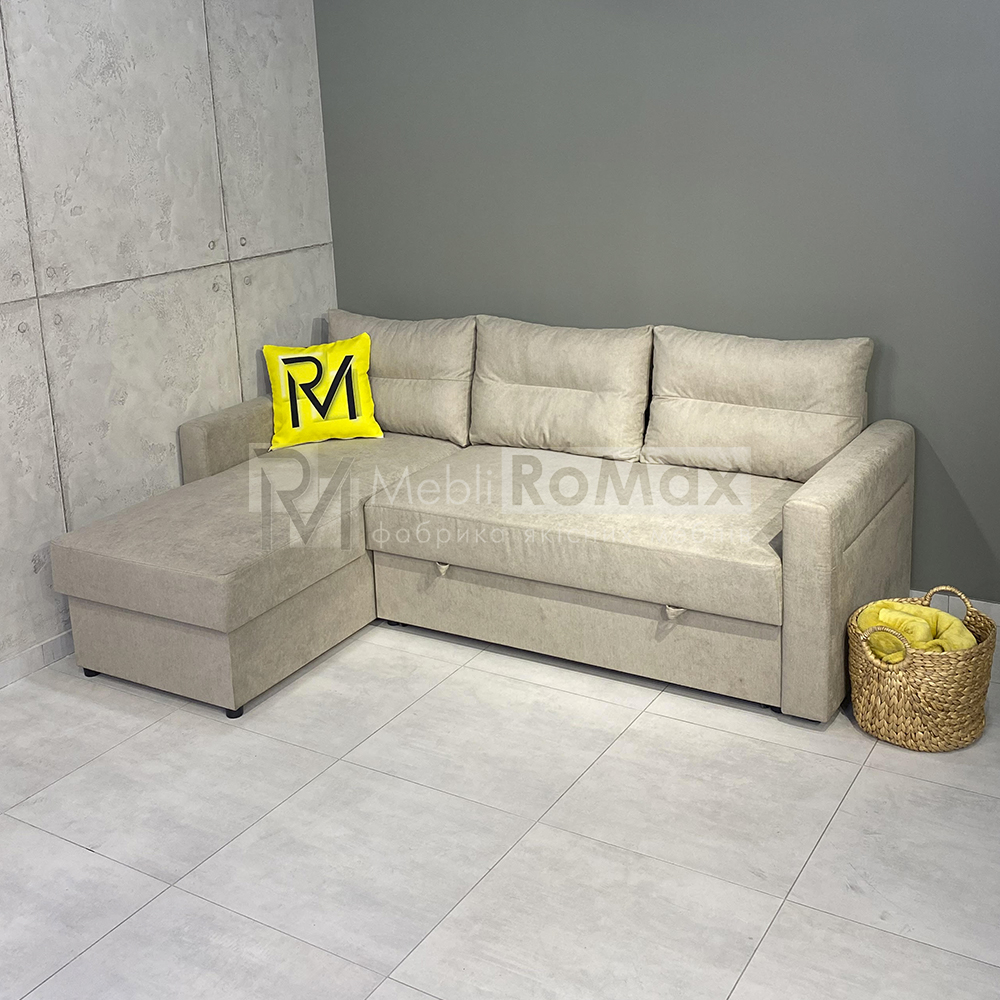Кутовий диван з розкладним механізмом "дельфін" Benefit 59 (2020х1440)