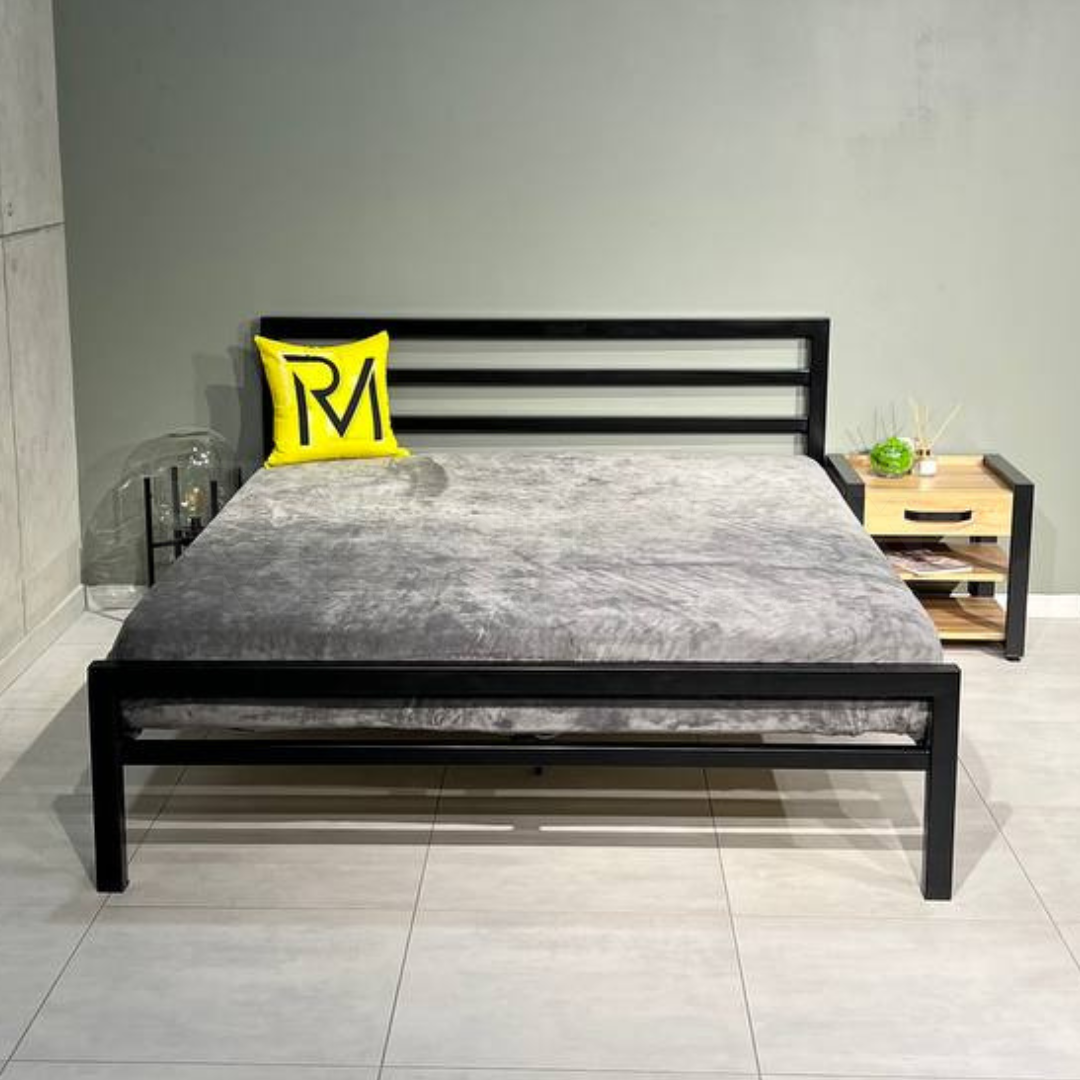 Ліжко металеве для спальні в стилі LOFT 180х200 "HAILY", велике двоспальне залізне лофт-ліжко - Зображення 2