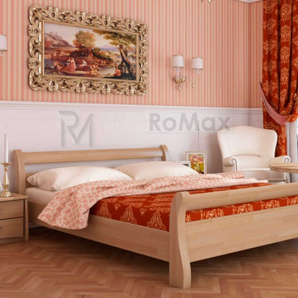Деревянная кровать с ламелями Диана 140х200