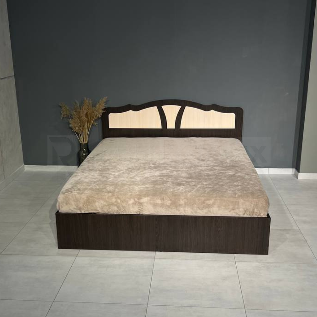 Кровать двуспальная из ДСП "Aura" 184х204х90, качественная удобная кровать для спальни 180х200 — изображение 2