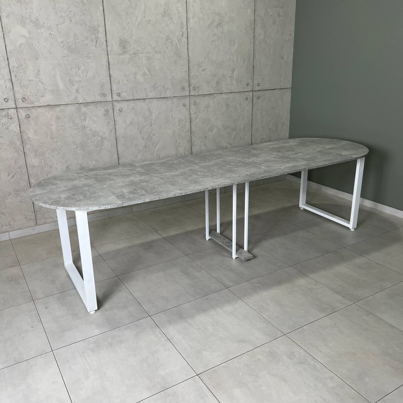 Кухонний овальний розсувний стіл LONG 3.5м в стилі Loft, обідній круглий лофт стіл трансформер на кухню - Зображення 12