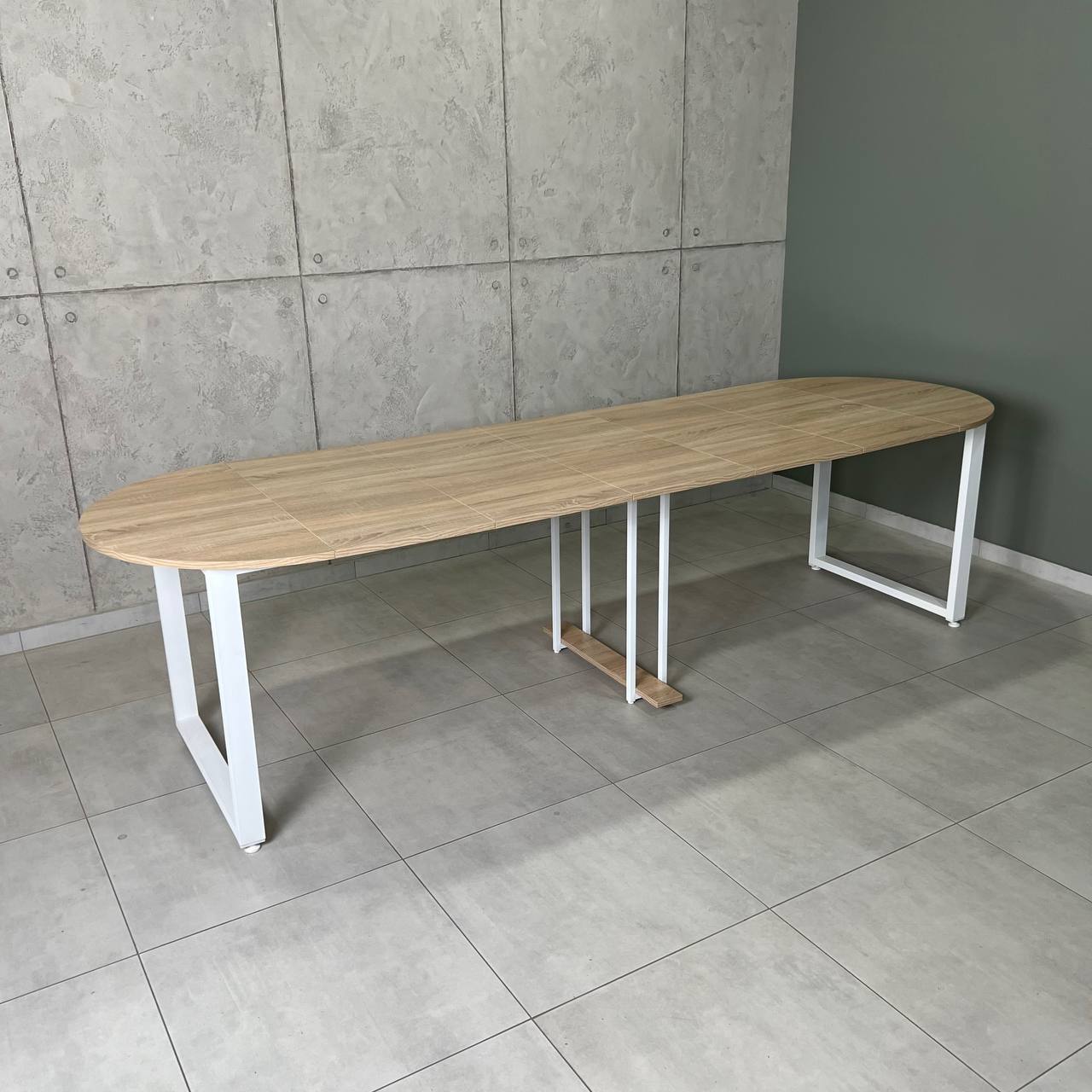 Кухонний овальний розсувний стіл LONG 3.5м в стилі Loft, обідній круглий лофт стіл трансформер на кухню - Зображення 16
