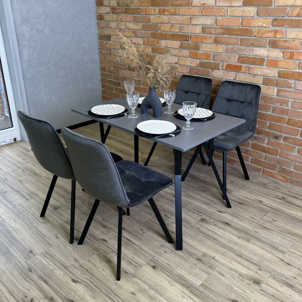 Кухонный стол в Loft стиле "MAGNIT" 90х75х60 из ДСП, нераскладной современный обеденный стол лофт на кухню