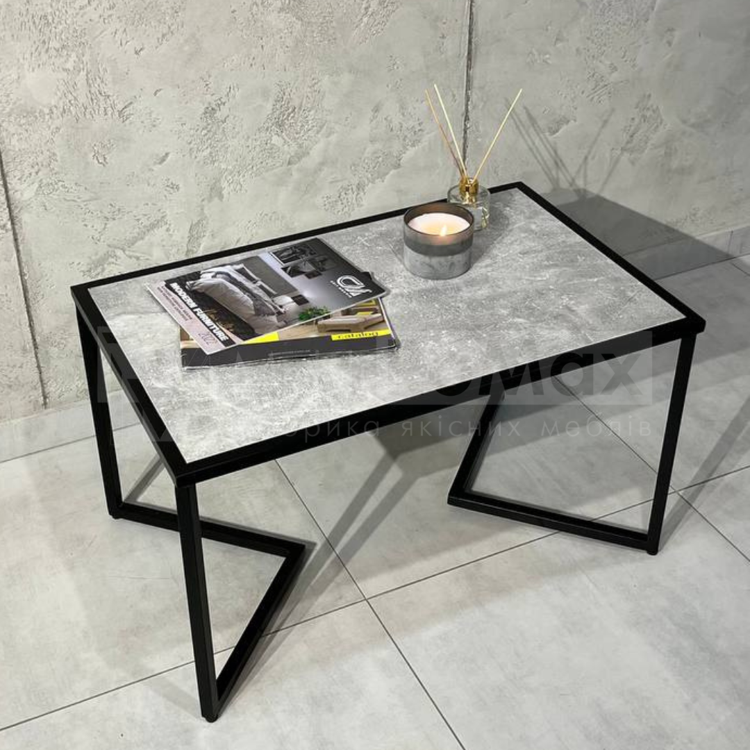 Стіл журнальний у стилі Loft "TISOT" 80х45х50 у зал